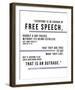 Free Speech - Churchill-Otto Gibb-Framed Giclee Print