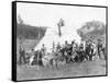 Free Time in Camp for Engineer Corps and Visitors Photograph - South Dakota-Lantern Press-Framed Stretched Canvas