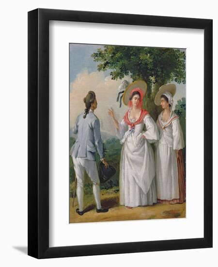 Free West Indian Creoles in Elegant Dress, c.1780-Agostino Brunias-Framed Giclee Print