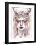 Free & Wild (Wood Nymph)-Sillier than Sally-Framed Art Print