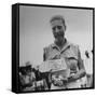Freed American Pow Holding Red Cross Supplies after His Release from a Japanese Prison Camp-Carl Mydans-Framed Stretched Canvas
