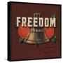 Freedom Brand - Escondido, California - Citrus Crate Label-Lantern Press-Stretched Canvas