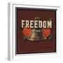 Freedom Brand - Escondido, California - Citrus Crate Label-Lantern Press-Framed Art Print