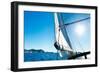 Freedom Concept: Sailing Boat in the Sea-Santiago Cornejo-Framed Photographic Print