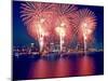 Freedom Fest Fireworks at night, Detroit, Wayne County, Michigan, USA-null-Mounted Photographic Print