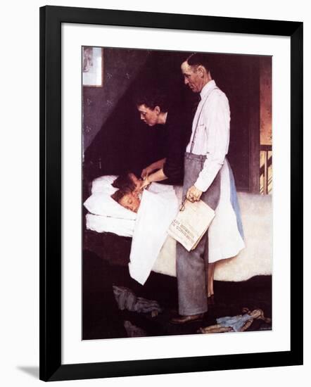 "Freedom From Fear", March 13,1943-Norman Rockwell-Framed Giclee Print