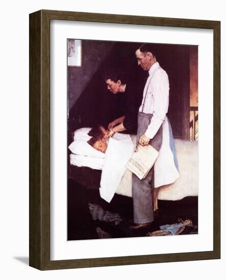 "Freedom From Fear", March 13,1943-Norman Rockwell-Framed Giclee Print