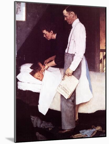 "Freedom From Fear", March 13,1943-Norman Rockwell-Mounted Premium Giclee Print