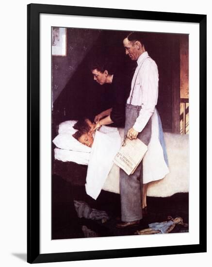 "Freedom From Fear", March 13,1943-Norman Rockwell-Framed Premium Giclee Print