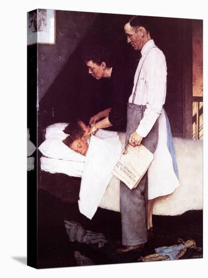 "Freedom From Fear", March 13,1943-Norman Rockwell-Stretched Canvas
