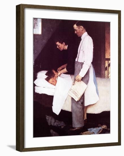 "Freedom From Fear", March 13,1943-Norman Rockwell-Framed Giclee Print