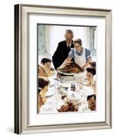 "Freedom From Want", March 6,1943-Norman Rockwell-Framed Giclee Print