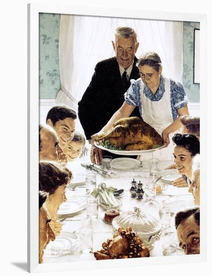 "Freedom From Want", March 6,1943-Norman Rockwell-Framed Giclee Print