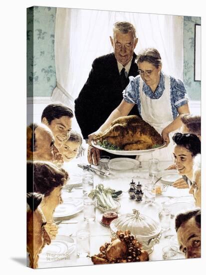 "Freedom From Want", March 6,1943-Norman Rockwell-Stretched Canvas