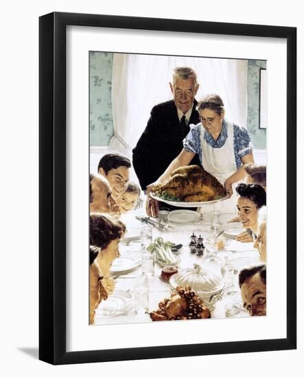 "Freedom From Want", March 6,1943-Norman Rockwell-Framed Premium Giclee Print