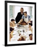 "Freedom From Want", March 6,1943-Norman Rockwell-Framed Giclee Print