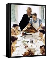 "Freedom From Want", March 6,1943-Norman Rockwell-Framed Stretched Canvas