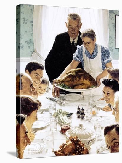 "Freedom From Want", March 6,1943-Norman Rockwell-Stretched Canvas