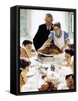 "Freedom From Want", March 6,1943-Norman Rockwell-Framed Stretched Canvas