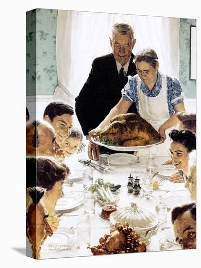 "Freedom From Want", March 6,1943-Norman Rockwell-Stretched Canvas