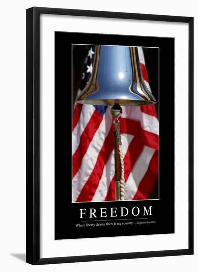 Freedom: Inspirational Quote and Motivational Poster-null-Framed Photographic Print