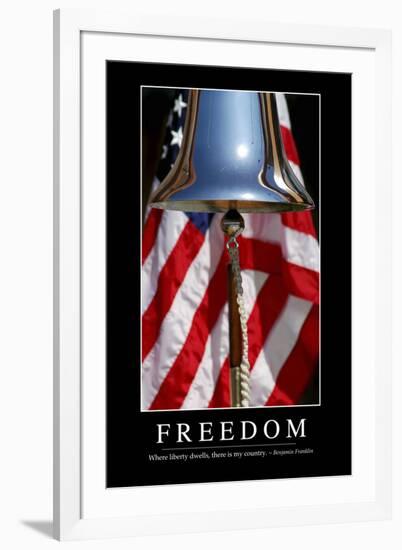 Freedom: Inspirational Quote and Motivational Poster-null-Framed Photographic Print