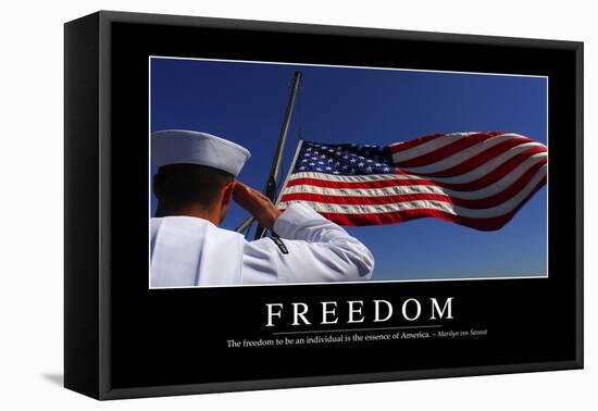 Freedom: Inspirational Quote and Motivational Poster-null-Framed Stretched Canvas