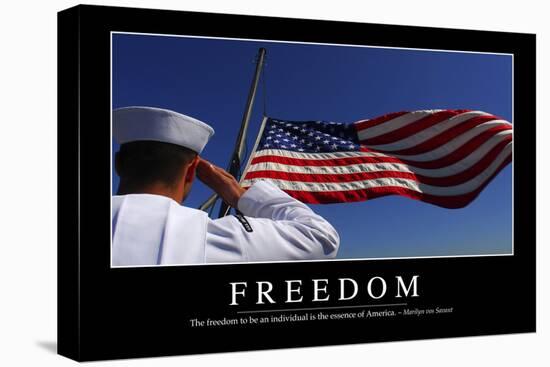 Freedom: Inspirational Quote and Motivational Poster-null-Stretched Canvas