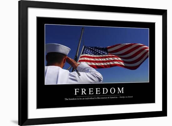 Freedom: Inspirational Quote and Motivational Poster-null-Framed Photographic Print