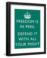 Freedom Is in Peril-null-Framed Art Print