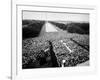 Freedom March During Civil Rights Rally, with View of Washington Memorial Monument in the Bkgrd-null-Framed Photographic Print