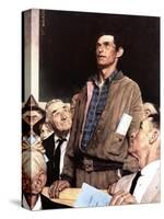 "Freedom Of Speech", February 21,1943-Norman Rockwell-Stretched Canvas