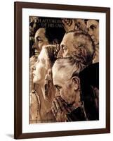 "Freedom of Worship", February 27,1943-Norman Rockwell-Framed Giclee Print