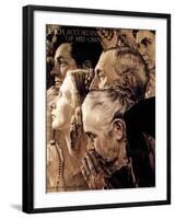 "Freedom of Worship", February 27,1943-Norman Rockwell-Framed Giclee Print