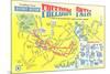 Freedom Path, Map of Historic Boston, Mass.-null-Mounted Art Print