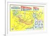 Freedom Path, Map of Historic Boston, Mass.-null-Framed Premium Giclee Print