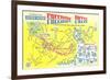 Freedom Path, Map of Historic Boston, Mass.-null-Framed Premium Giclee Print