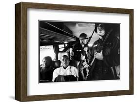 Freedom Riders Julia Aaron and David Dennis on Interstate Bus from Montgomery, AL to Jackson, MS-Paul Schutzer-Framed Photographic Print