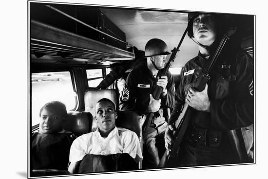 Freedom Riders Julia Aaron and David Dennis on Interstate Bus from Montgomery, AL to Jackson, MS-Paul Schutzer-Mounted Premium Photographic Print