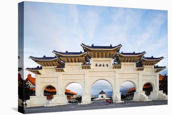 Freedom Square Memorial Arch, Chiang Kaishek Memorial Grounds, Taipei, Taiwan, Asia-Christian Kober-Stretched Canvas