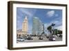 Freedom Tower and Modern Buildings Along Biscayne Road, Downtown, Miami, Florida, Usa-Sergio Pitamitz-Framed Photographic Print
