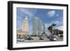 Freedom Tower and Modern Buildings Along Biscayne Road, Downtown, Miami, Florida, Usa-Sergio Pitamitz-Framed Photographic Print