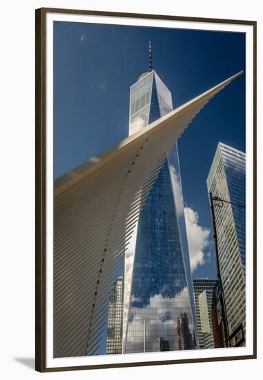 Freedom Tower and Oculos - seen from World Trade Center, NY, NY-null-Framed Premium Photographic Print