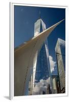 Freedom Tower and Oculos - seen from World Trade Center, NY, NY-null-Framed Premium Photographic Print