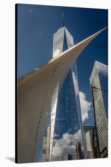 Freedom Tower and Oculos - seen from World Trade Center, NY, NY-null-Stretched Canvas