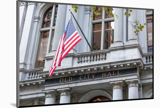 Freedom Trail Red Line - Boston Hold City Hall-Samuel Borges-Mounted Photographic Print