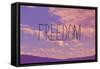 Freedom-Vintage Skies-Framed Stretched Canvas