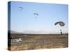 Freefall Parachute Jumpers Approaching the Trident Drop Zone in San Diego-null-Stretched Canvas