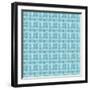 Freehand Turquoise Squares-Effie Zafiropoulou-Framed Giclee Print