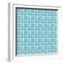 Freehand Turquoise Squares-Effie Zafiropoulou-Framed Giclee Print